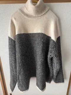ROPÉ PICNIC ハウンドトゥース柄 セーター 38号　ハイネック