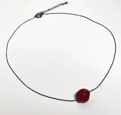 赤の一粒ストーン ネックレスのサムネイル