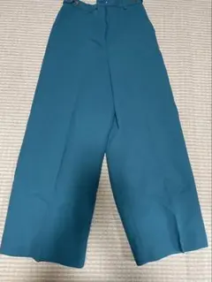 moussy マウジー　ターコイズ ワイドパンツ サイズ2