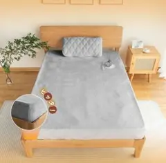 3℃アップ◎ フランネル ボックスシーツ 毛布 美肌保湿 吸湿速乾 ダブル