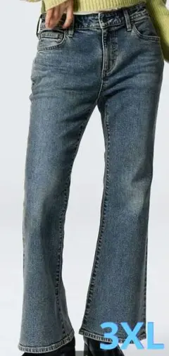 GU スリムフレアジーンズ NTQ+EC 丈短め　3XL