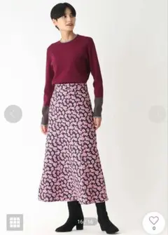 最終値下げ中☆　オペークドットクリップ　フラワージャカードマーメイドスカート