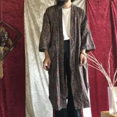 unknown / ガウン コットン ペイズリー ロング デザイン古着のサムネイル