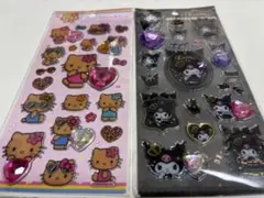 ハローキティ クロミ　キラキラインストーンシール 2シートセット