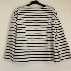 【美品】　ユニクロ　メンズ　ボーダー　ロング　Tシャツ　Lサイズ