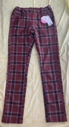 暖かさ＆肌触り抜群！【タグ付】裏ベロア ロングパンツ　140〜150