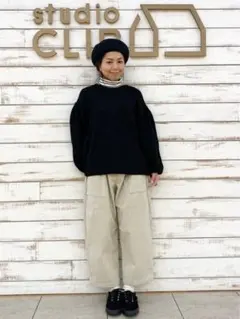 studio CLIP コーデュロイベイカーパンツ/グレージュ