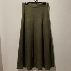 送料込み 匿名配送 未使用 スカート マキシ ロング カーキ ニット