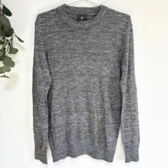 美品✨H&M【XS】グレー 長袖ニットセーター 上品 カジュアル フォーマル