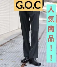 TR ストレート タック スラックスパンツ G.O.C