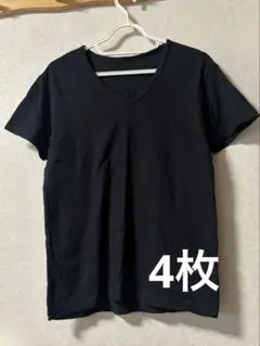 メンズGU黒 インナー4枚セット