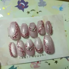 ジェルネイルチップ　ピンク　マグネット　マット