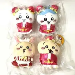 ちいかわレストラン ホール担当なマスコット うさぎ ハチワレ 4点セット