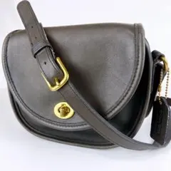 オールドコーチ ターンロック ヴィンテージ ダークグレー ショルダーバッグ