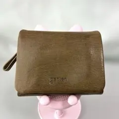 genten レザー 二つ折り財布 　山羊革 コンパクトウォレット ゲンテン