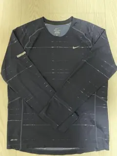 ナイキ Nike DRI-FIT 長袖Tシャツ XLサイズ ネイビー ランニング