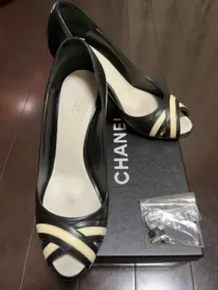 【値下げ】CHANEL シャネル　オープントゥヒール　サイズ37（23.5cm）