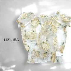 【美品】リズリサ　花　フラワー　半袖ブラウス　シアートップス　平成　Y2Kのサムネイル