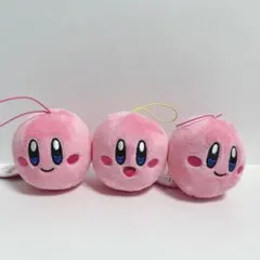 新品タグ付 星のカービィ フェイスマスコット 3点セット にっこり えがお