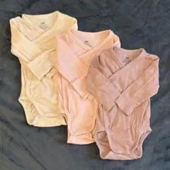 H&M オーガニックコットン ボディスーツ 3枚セット 62cm