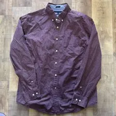 TOMMY HILFIGER クラシックフィット 長袖シャツ 赤系チェック L