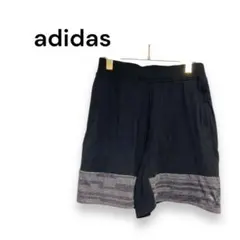 【アディダス】ジャージ　ハーフパンツ　トレーニング　ランニング　L