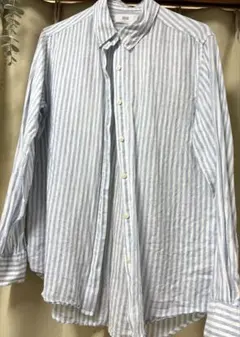 UNIQLO ユニクロ　ストライプ　ブラウス　ブルー