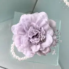 薄紫の花モチーフ コサージュ ブローチ 卒業式 入学式 結婚式★新品★パール