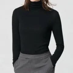 UNIQLO 極暖ヒートテックカシミヤブレンドタートルネックT ブラック XL