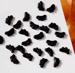 ネイル　パーツ デコ アート ウィッシュ　コア　天使　羽　15ペア　ブラック 黒