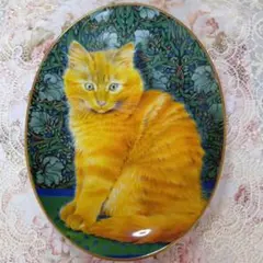 レズリーアンアイボリー 猫の飾り皿 ウィリアム・モリスのサムネイル