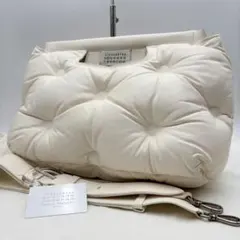 極美品 メゾンマルジェラ グラムスラム ミディアム ハンドバッグ ホワイト