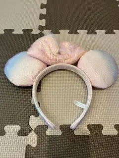 ディズニーカチューシャ ミニー パステルカラー　スパンコール