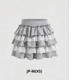 SHEIN MOD ラッフルトリムとレースパッチワーク カジュアルニットショーツのサムネイル