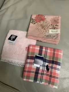 ポロ　ラルフローレン他　ハンカチ3枚セット
