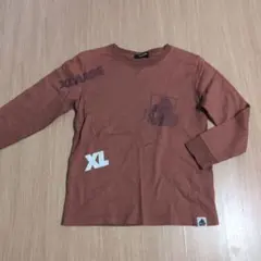XLARGE KIDS 長袖Tシャツ ブラウン 130