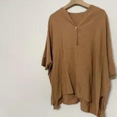 UNITED ARROWS　七分丈 オレンジブラウン シャツ レディース
