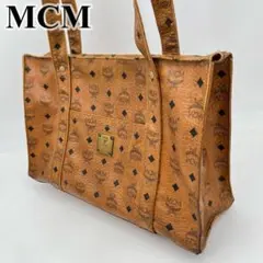 MCM トートバッグ 肩掛け ヴィセトス ゴールド金具 総柄 レザー A4可能のサムネイル