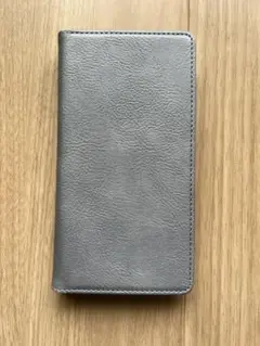 iPhone X手帳型ケース グレー