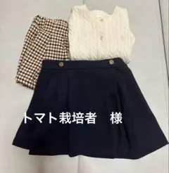 ZARA チェック　バミューダスコート　80