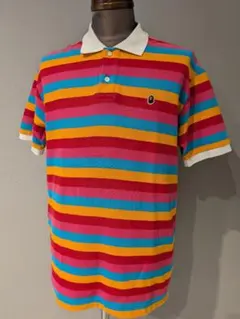 00's NIGO期【BAPE】Lサイズ 日本製 マルチボーダー ポロ 裏原系のサムネイル