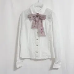 LIZ LISA 長袖 ブラウス リボン付き ホワイトのサムネイル