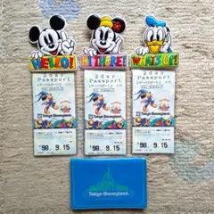 レトロ品です。東京ディズニーランドチケットホルダー。オマケでパスケース付き。
