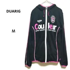 デュアリグ M 黒/ピンク フード付きパーカー ジャージ