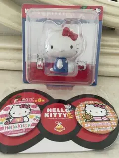 Hello Kitty50th Happyくじ✨新品フィギュア＆缶バッジセット✨