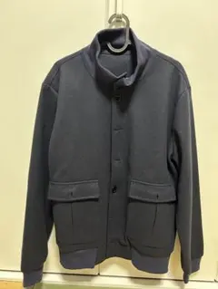 ネイビー ボタン付きカジュアルジャケット