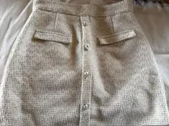 GRL ツイード ホワイト ミニスカート