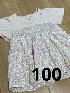 【petit main】フラワープリント チュニック 100cm