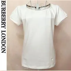 バーバリー ロンドン Tシャツ 白 半袖カットソー トップス レディース 無地のサムネイル
