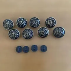 中学生学ランボタン 8個セット 取り付け用パーツ付き